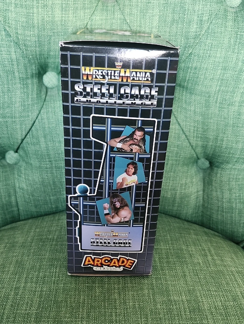 Wrestle Mania Steel Cage Arcade Classics Handheld Mini Arcade Game - Black